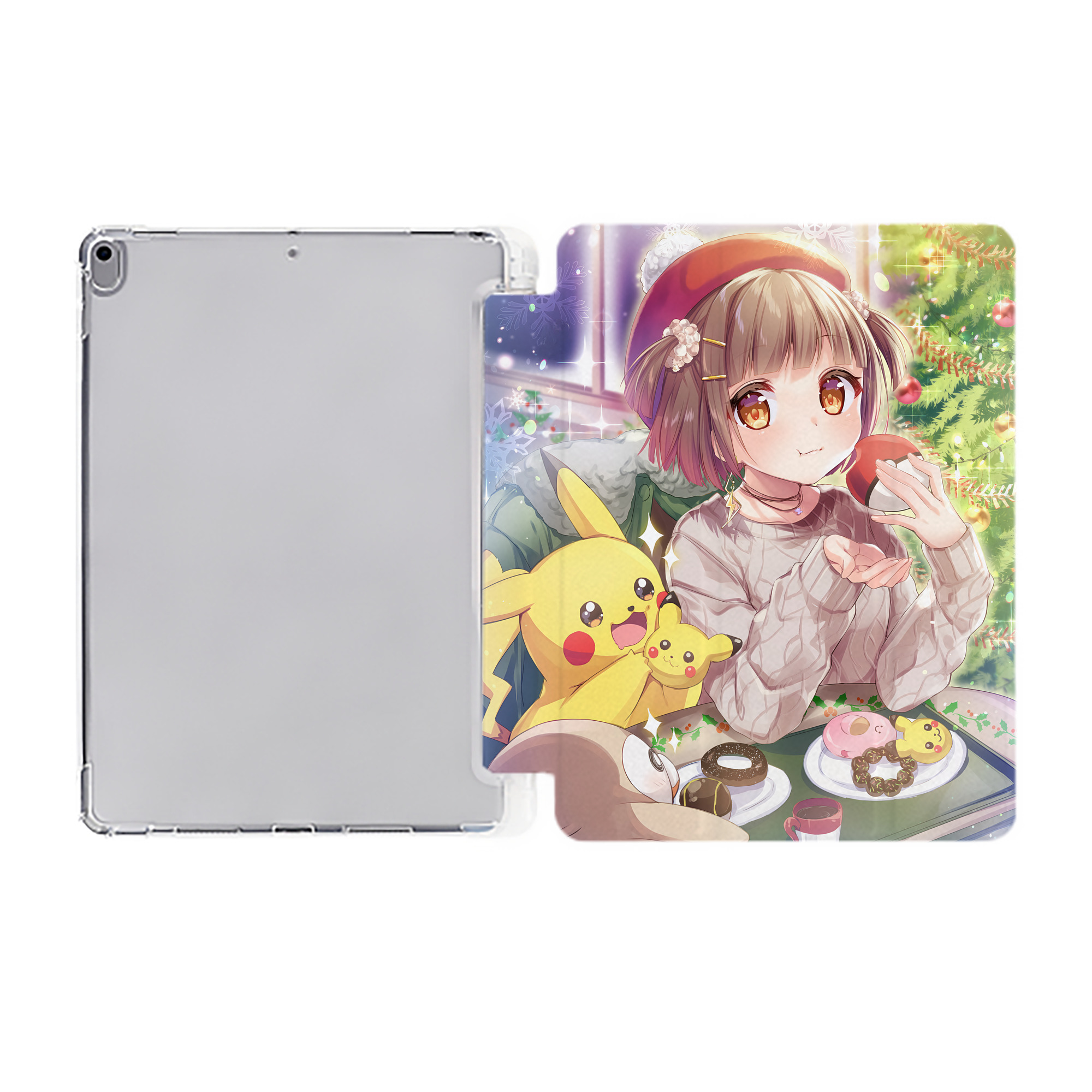 （画像用） ポケットモンスター Pokémon IPad ケース ペン収納付き 三つ折りスタンド PUレザー×シリコン 対応機種9.5/10.5/10.9インチ